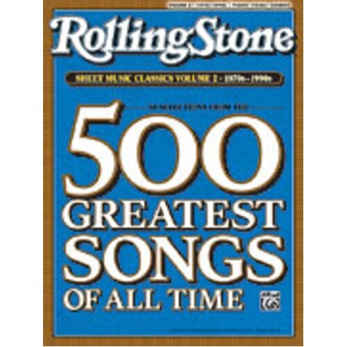 Rolling Stone Sheet Music Classics 2 1970S-1990S