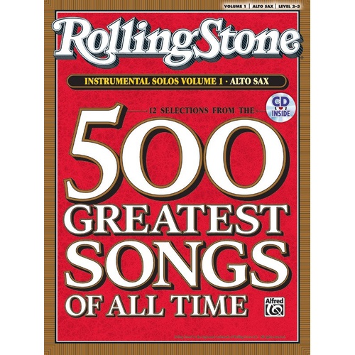 Rolling Stone 500 Greatest Songs Vol 1 for Alto Sax with BK/CD