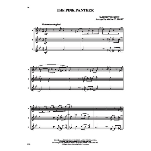 Pop Trios for All (Revised) Tenor Saxophone by Michael Story, Alfred Music, 24 Pages, For All Series