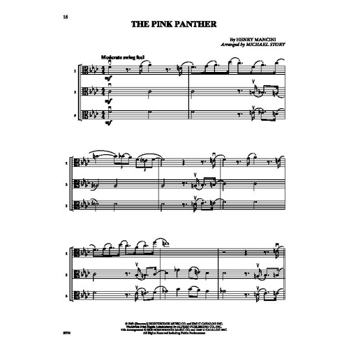 Pop Trios for All (Revised) Viola by Michael Story, 24 pages, Alfred Music, For All Series, Grade 1 to 3-4, score format, mixed instruments.