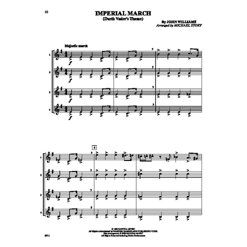Pop Quartets for All (Revised) Clarinet/Bass Clarinet by Michael Story, Alfred Music, 24 pages, For All Series