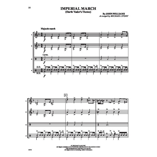 Pop Quartets for All (Revised) Percussion by Michael Story - 24 Pages, Alfred Music