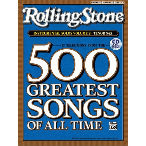 Rolling Stone Selection Inst Solos 2 Book/CD Tenor