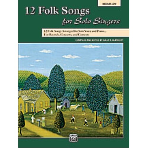 Folk Songs For Solo Singers 12 Book/CD Med Low