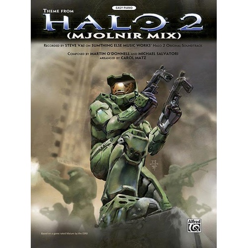 Halo 2 Mjolnir Mix Theme Easy Piano Sheet Music