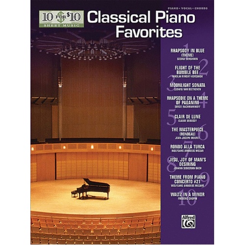 10 For 10 Solo Piano Showpieces Book