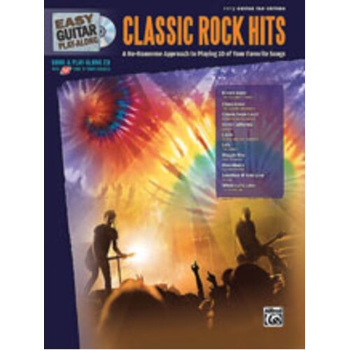Easy Guitar Play Along Classic Rock Hits Book/CD Book