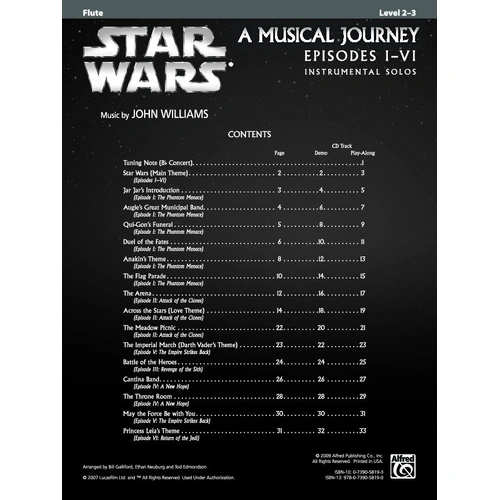 Star Wars A Musical Journey Episodes I-VI for Flute