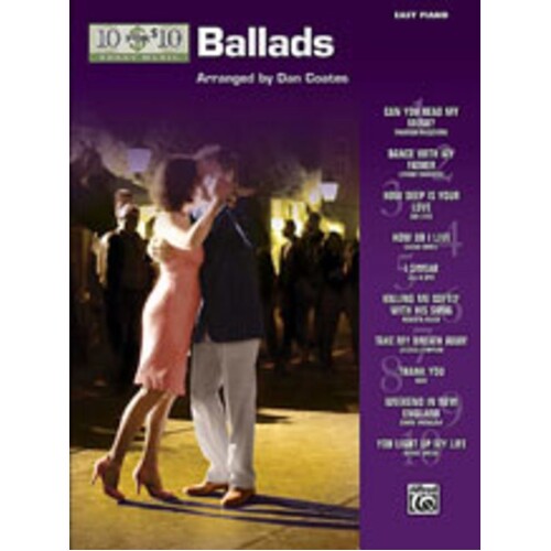 10 For 10 Ballads Easy Piano Arr Coates (Softcover Book)