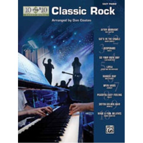 10 For 10 Classic Rock Easy Piano Arr Coates Book