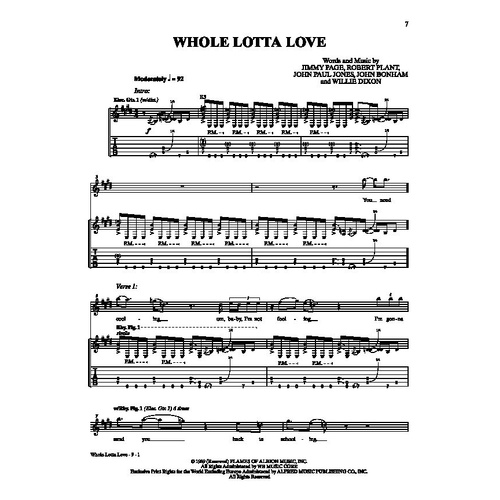 Led Zeppelin - II Guitar Tab Platinum Album Edition