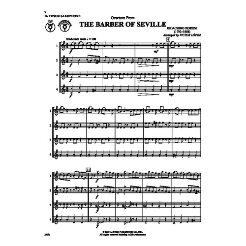 Flex-Ability Classics Tenor Saxophone by Victor Lopez - 24 Pages, Alfred Music, Woodwind, Ensemble Arrangements