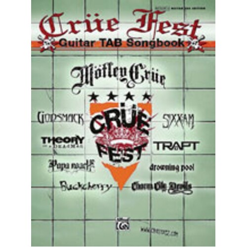 Crue Fest Offical Tour Songbook Guitar TAB Book