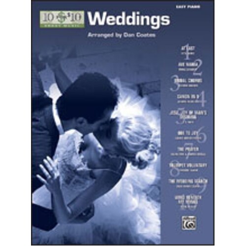 10 For 10 Weddings Easy Piano Arr Coates Book