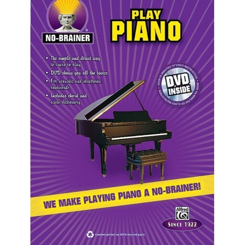No Brainer Play Piano Book/DVD by Alfred Music