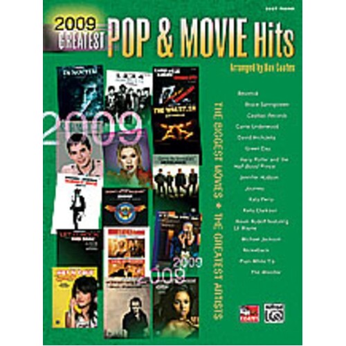 Greatest Pop And Movie Hits 2009 Easy Piano Book