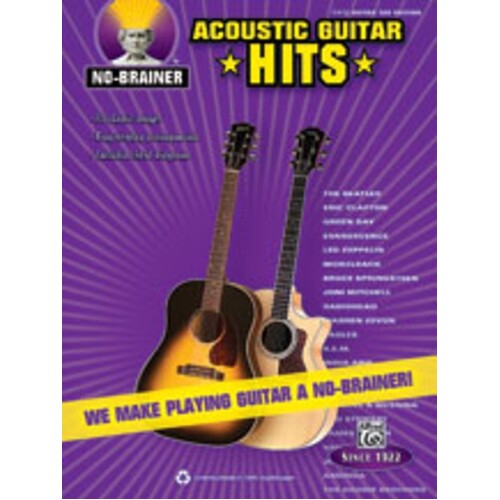 No Brainer Acoustic Guitar Hits Easy Guitar TAB Book
