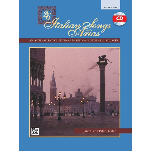 26 Italian Songs and Arias for Medium/Low Voice Book/CD