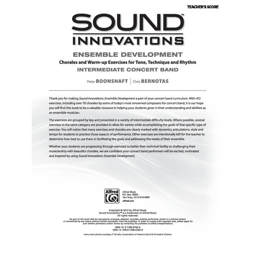 Sound Innovations Ensemble Development Teacher's Score