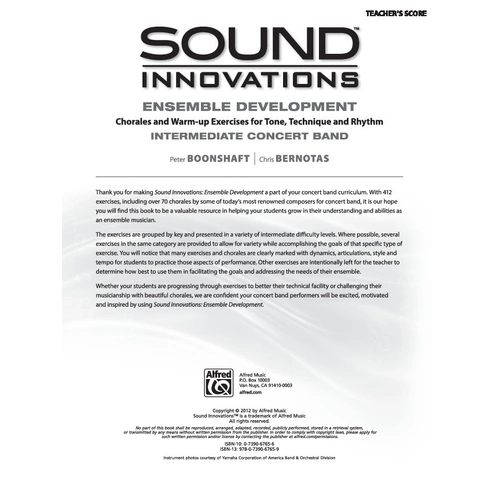 Sound Innovations: Ensemble Development Teacher's Score