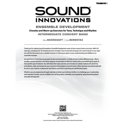 Sound Innovations Ensemble Development Trombone 1
