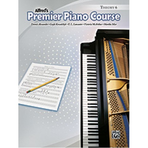 Premier Piano Course Theory Book 6 by Dennis Alexander et al. - 32 Pages, Piano, Alfred Music