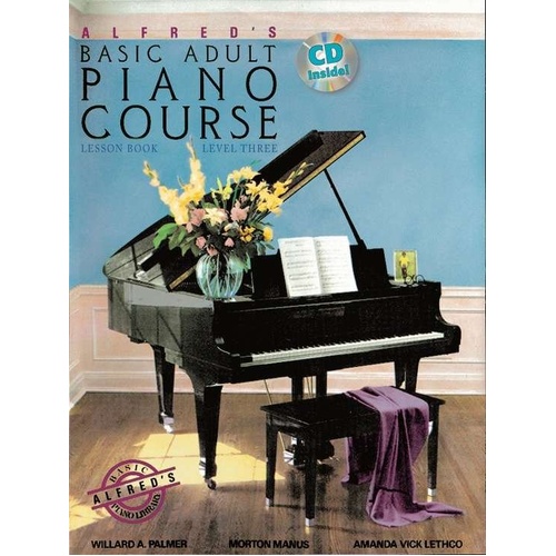 Alfred's Basic Adult Piano Course Lesson Book 3 with Online Audio