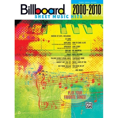 Billboard Sheet Music Hits 2000-2010 PVG
