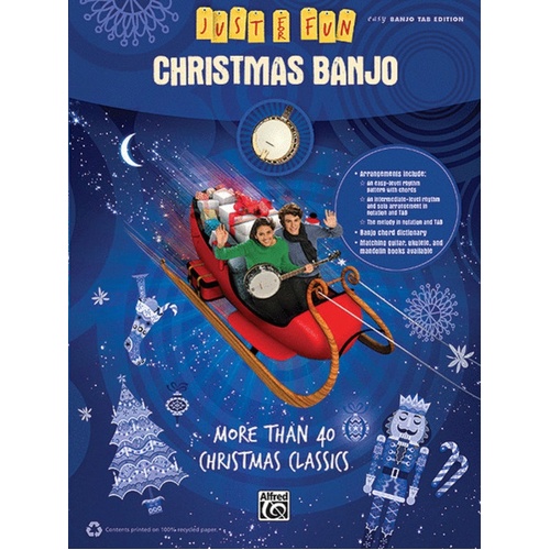 Just For Fun Christmas Banjo Easy Bjo TAB Book