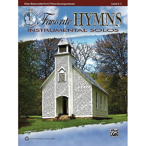 Favorite Hymns Instrumental Solos for Viola Book