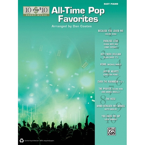 10 For 10 Sheet Music All Time Pop Favorites Ep