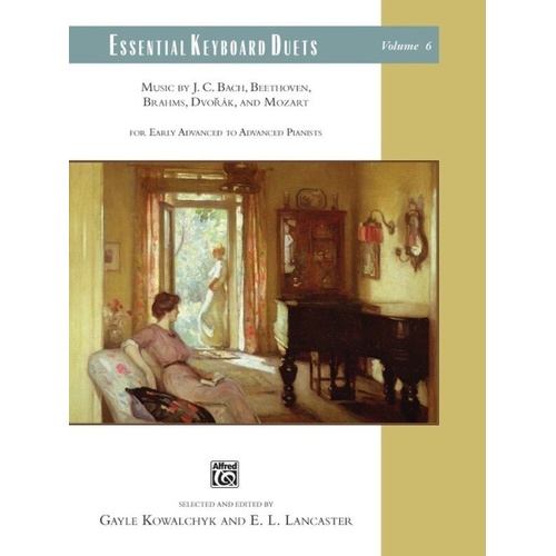 Essential Keyboard Duets Volume 6 for Piano - Classical & Romantic Repertoire, 170 Pages, Alfred Masterwork Edition