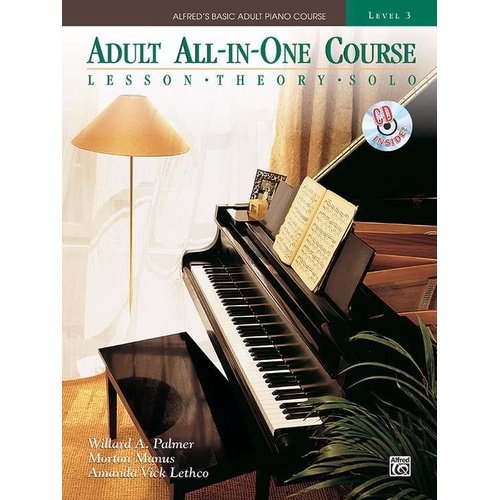Alfred's Basic Adult All-in-One Piano Course Book 3 with CD