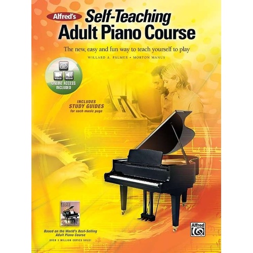 Alfred's Self-Teaching Adult Piano Course with Video and Study Guide