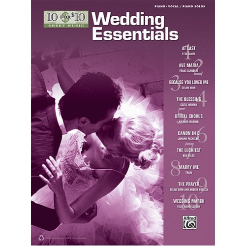 10 For 10 Wedding Essentials Piano Vocal
