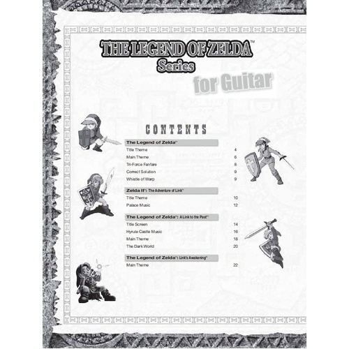 The Legend of Zelda Series Arranged for Solo Guitar with Notation & TAB - 33 Songs, Easy to Intermediate Level, 64 Pages