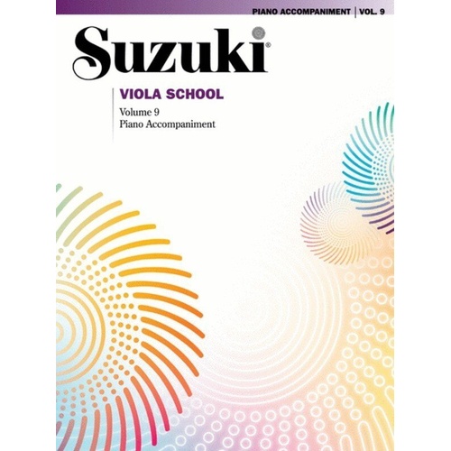 Suzuki Viola School Vol. 9 Piano Accompaniment by Dr. Shinichi Suzuki, Alfred Music, 68 pages, includes Sonata for Viola and Piano and more.