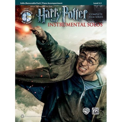 Harry Potter Instrumental Solos for Cello Book