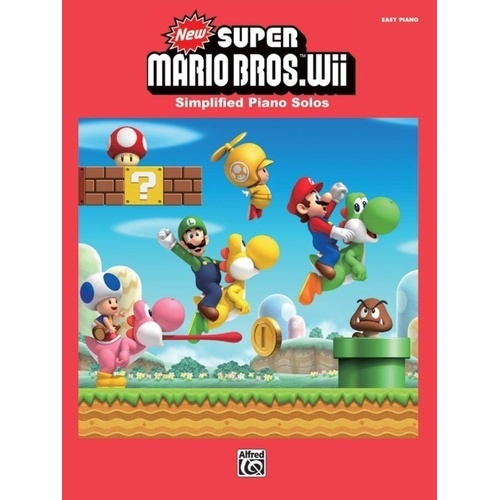 New Super Mario Bros Wii Easy Piano Solos Sheet Music Collection