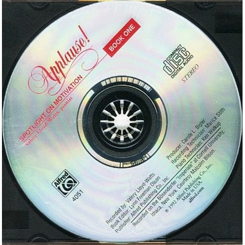 Applause Book 1 CD by Valery Lloyd-Watts - Piano Recording