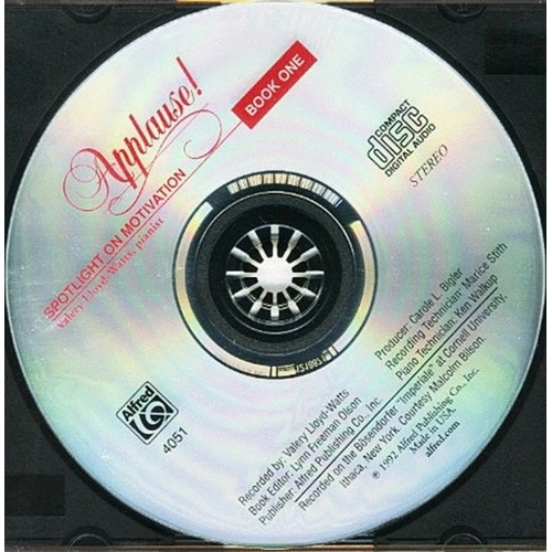 Applause Book 1 CD by Valery Lloyd-Watts - Piano Recordings