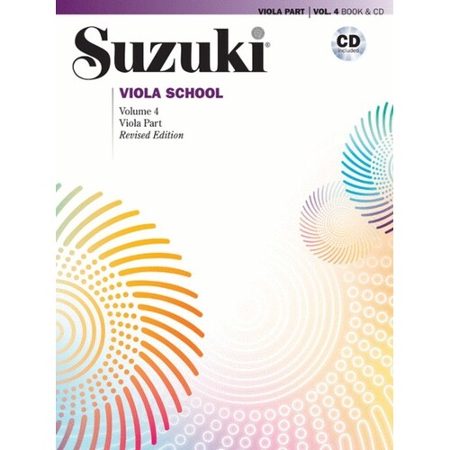 Suzuki Viola School Vol 4 Viola Part Softcover Book/CD