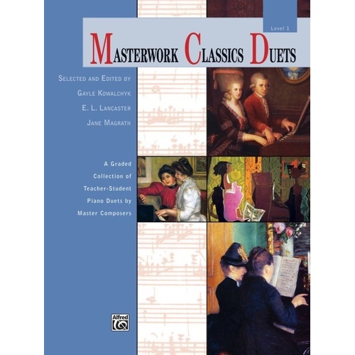 Masterwork Classics Duets Level 1 - Piano Duet Collection, 40 Pages, Alfred Music