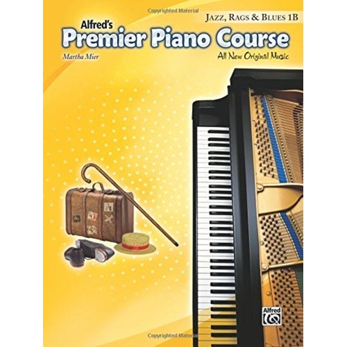 Premier Piano Course Jazz Rags & Blues 1B by Martha Mier, 32 pages, Alfred Music