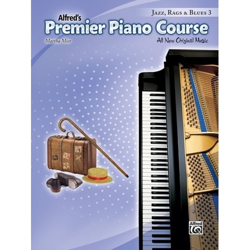 Premier Piano Course Jazz Rags & Blues 3 by Martha Mier, 32 pages, Alfred Music