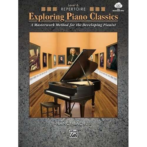 Exploring Piano Classics Repertoire Level 6 Book by Nancy Bachus - 56 Pages, Alfred Music