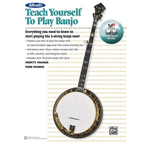 Alfred's Teach Yourself to Play Banjo Book with Online Media