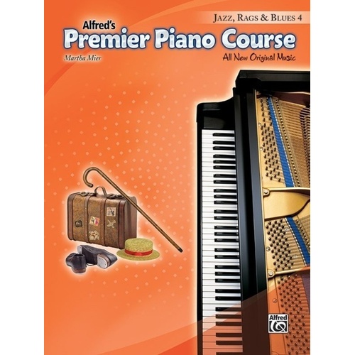 Premier Piano Course Jazz Rags & Blues 4 by Martha Mier, 32 Pages, Alfred Music