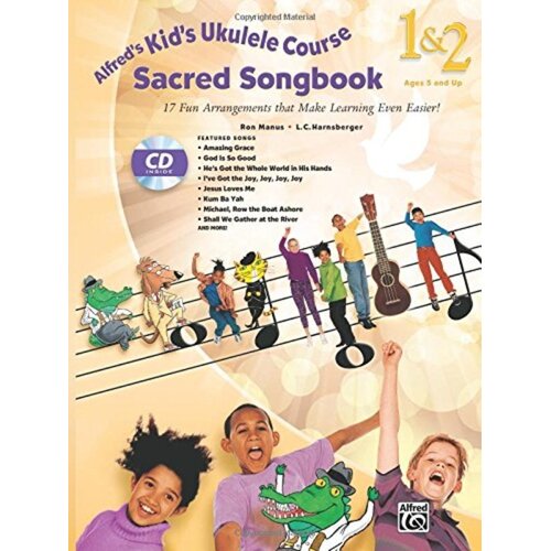 Alfreds Kids Ukulele Course Sacred Sgbook 1 And 2 Softcover Book/CD