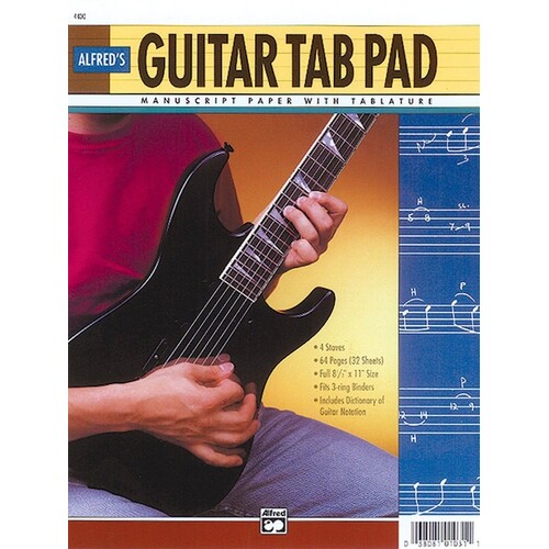 Guitar TAB Pad 64 Page 3 Holes Punched Book